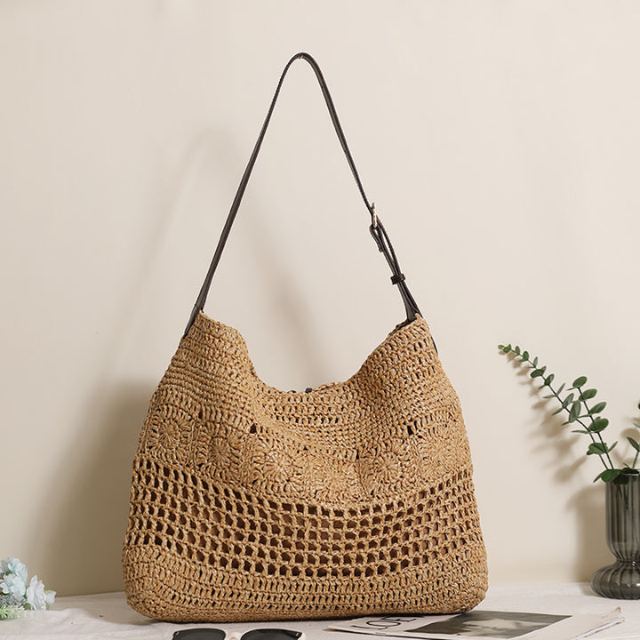 Håndknyttede Shopper-veske med moderne nettdesign Skanto