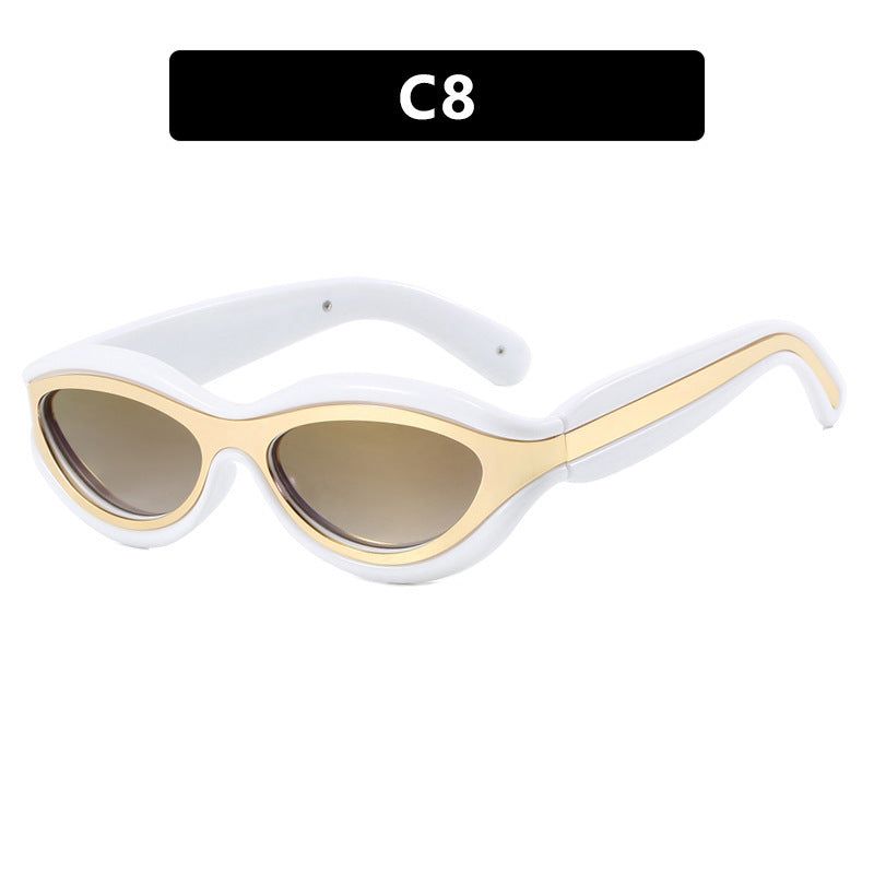 Damer Cat-Eye solbriller med beskyttende UV-beskyttelse og stilige rammer Skanto