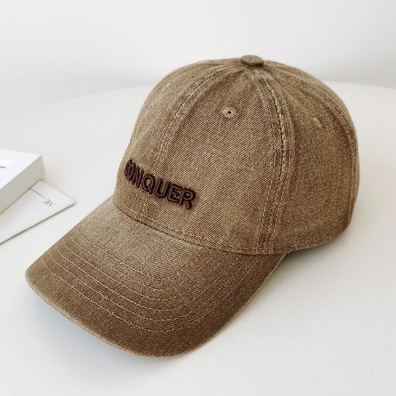 Kvinnenes Broderte Casual Denim Caps Skanto