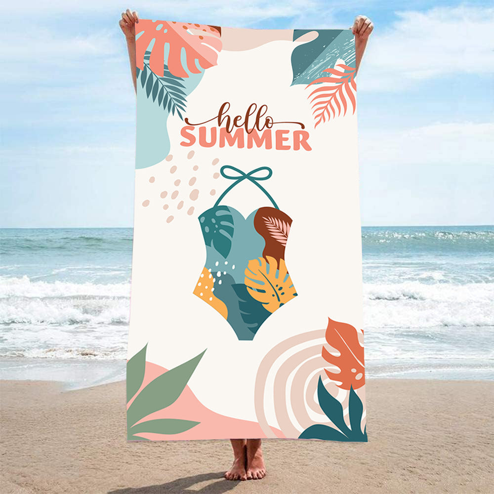 Ladies beach towel with maritime stripe pattern Skanto