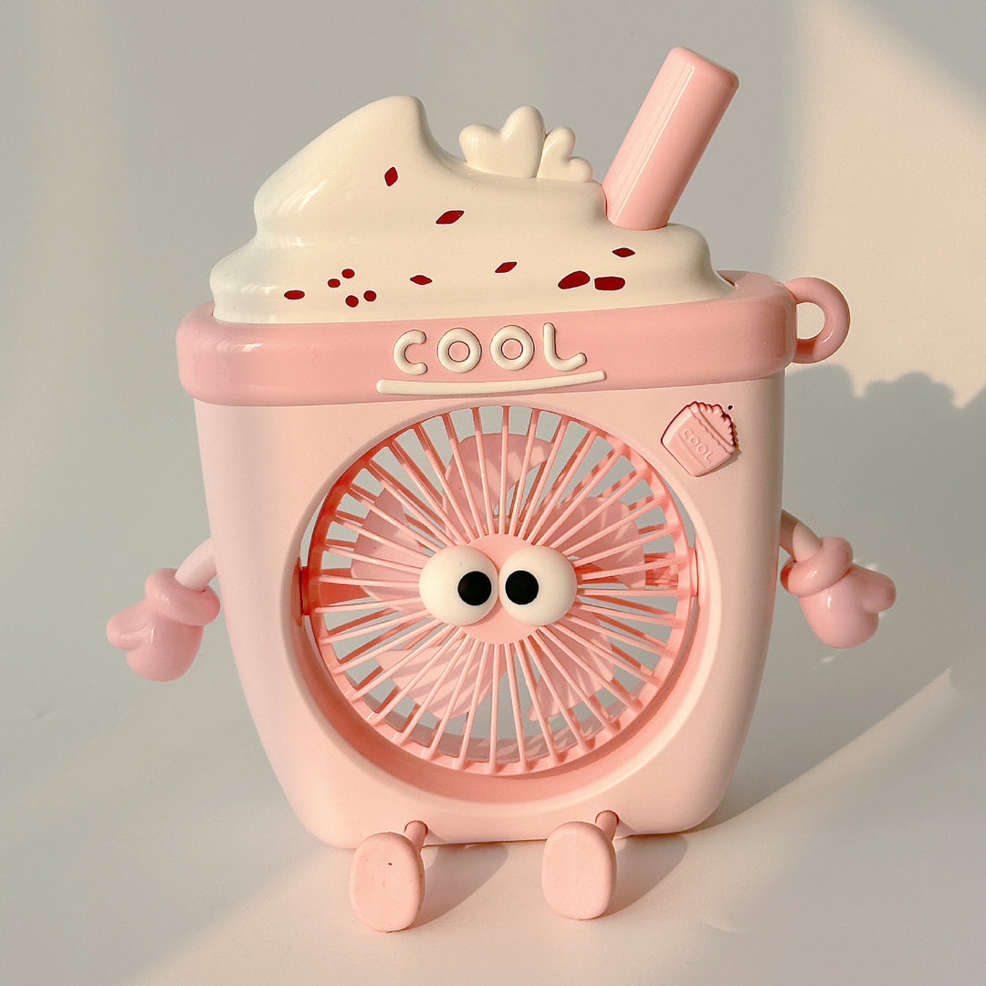 Dame Bærbar Mini Vifte med søtt Dessert-design Skanto