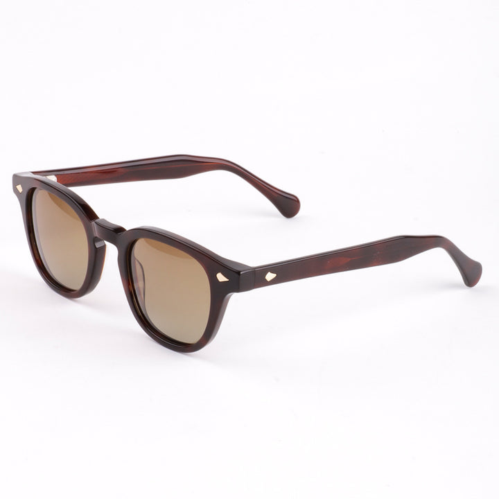 Dame solbrille med eksklusiv geometrisk ramme og polariserte glass Skanto