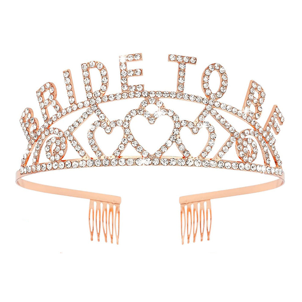 Dame Glitrende Tiara med Hjerte Motiver Skanto