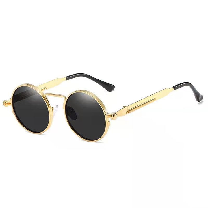 Dame Runde Metall-solbrille med speilte linser Skanto