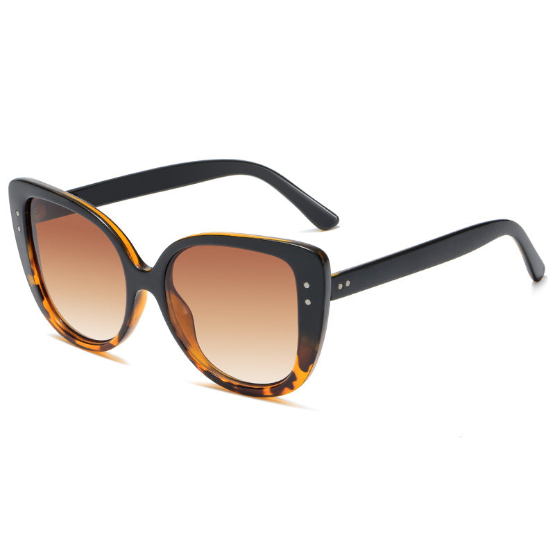 Damer glamorøs oversized solbrille med elegant gjennomsiktig ramme Skanto