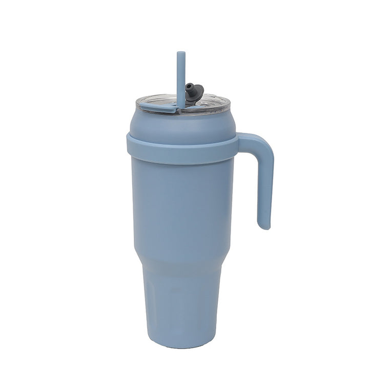 Dame Isolert To-Go-Kopp med Ergonomisk Håndtak og Fleksibel Strå Skanto