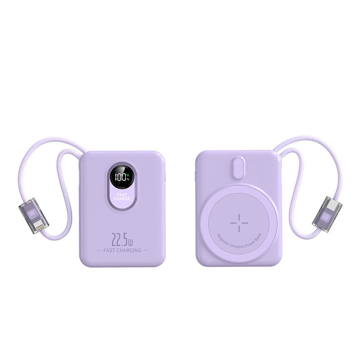 Magnetisk trådløs Powerbank med hurtigladingsfunksjon og digital skjerm Skanto