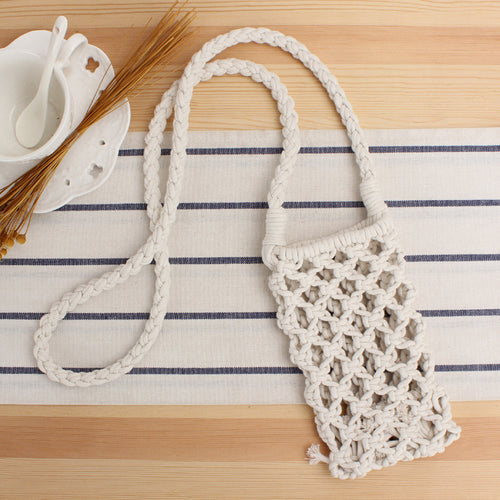 Makramee crossover bag i kreativt nettdesign Skanto