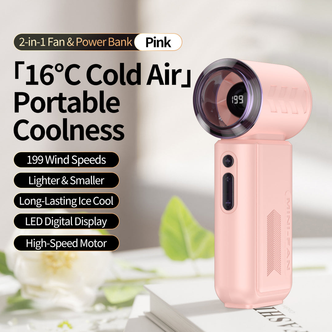 Dame Bærbar Kjøleventilator med Powerbank Skanto
