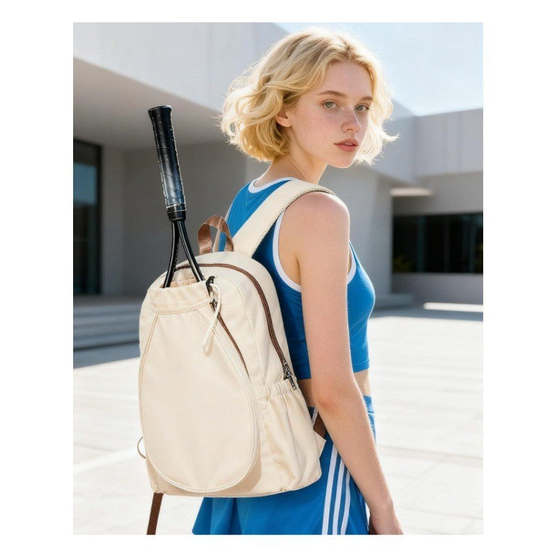 Sporty tennis backpack with specially shaped compartments for rackets and drinks Skanto