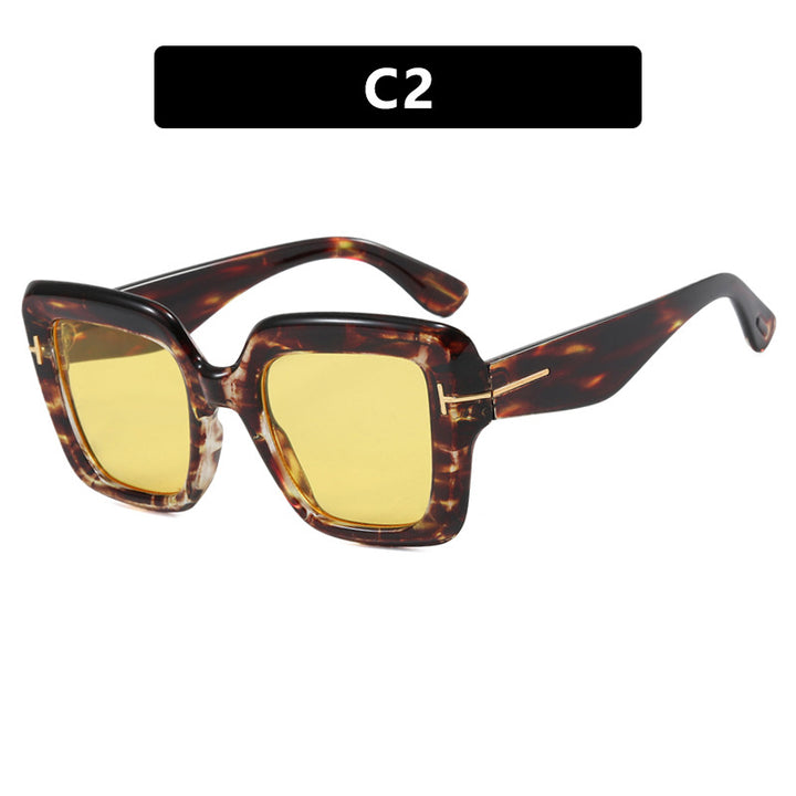 Dame firkantet solbrille med komfortabel plastramme og UV-beskyttelse Skanto