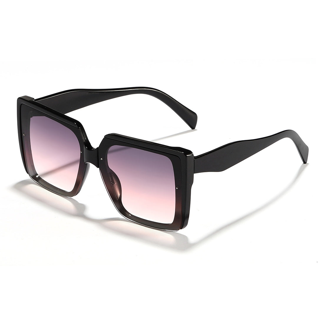 Dame oversized solbrille i trendy kvadratdesign Skanto