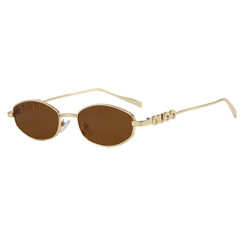 Dame moterik solbrille med elegant rustfritt stålramme og UV-beskyttelse Skanto