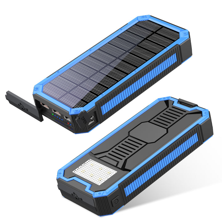 Solcelle Powerbank med integrert lommelykt og hurtiglading Skanto