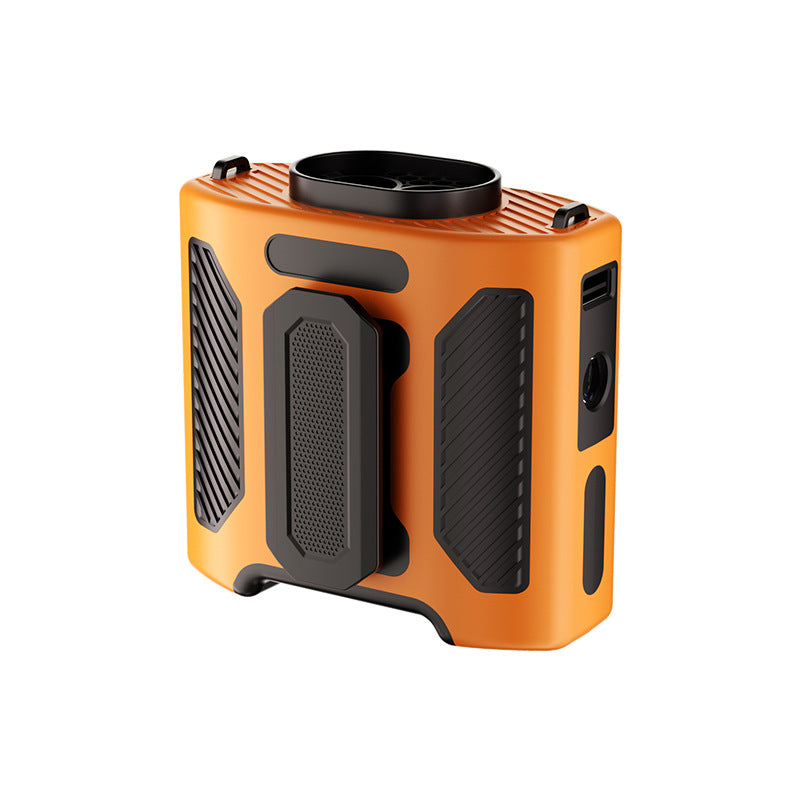 Kjøle bærbar dual-channel oppladbar klips-kjølevifte med nødt lys og USB-lading Skanto