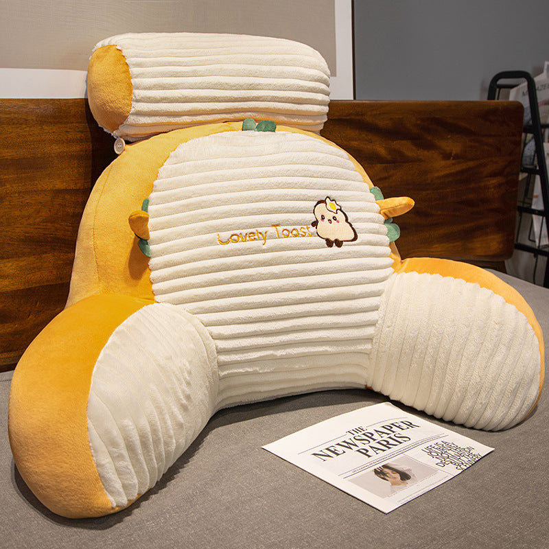 Plush ryg støttedyne i toastdesign Skanto