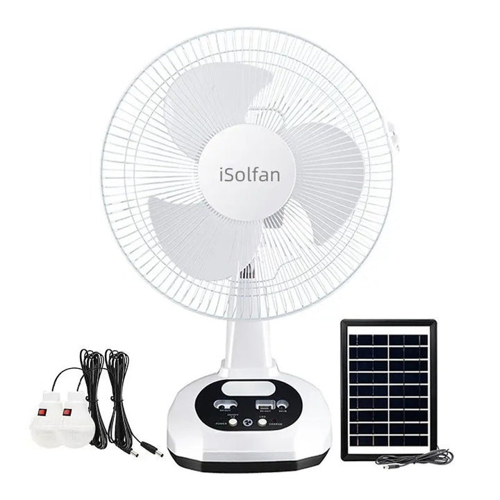Kvinne Solar-Drevet Høy-ytelses Vifte med 4 Solpaneler Skanto