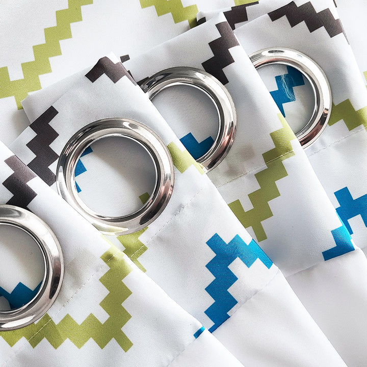 Geometrisk Zigzag Print Dusjforheng Skanto