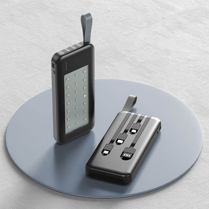 Bærbar Powerbank med Innebygd Led-Lys Skanto