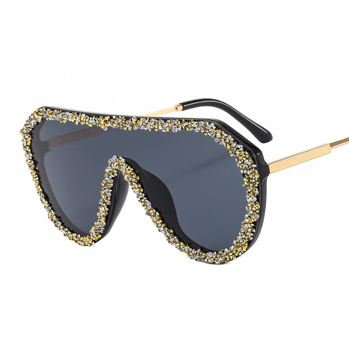 Dame ekstravagant oversized solbriller med glamour-ramme Skanto