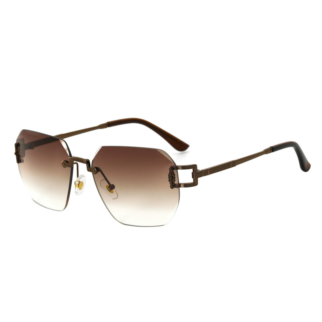 Dame Designer-solbrille i moderne, geometrisk design Skanto