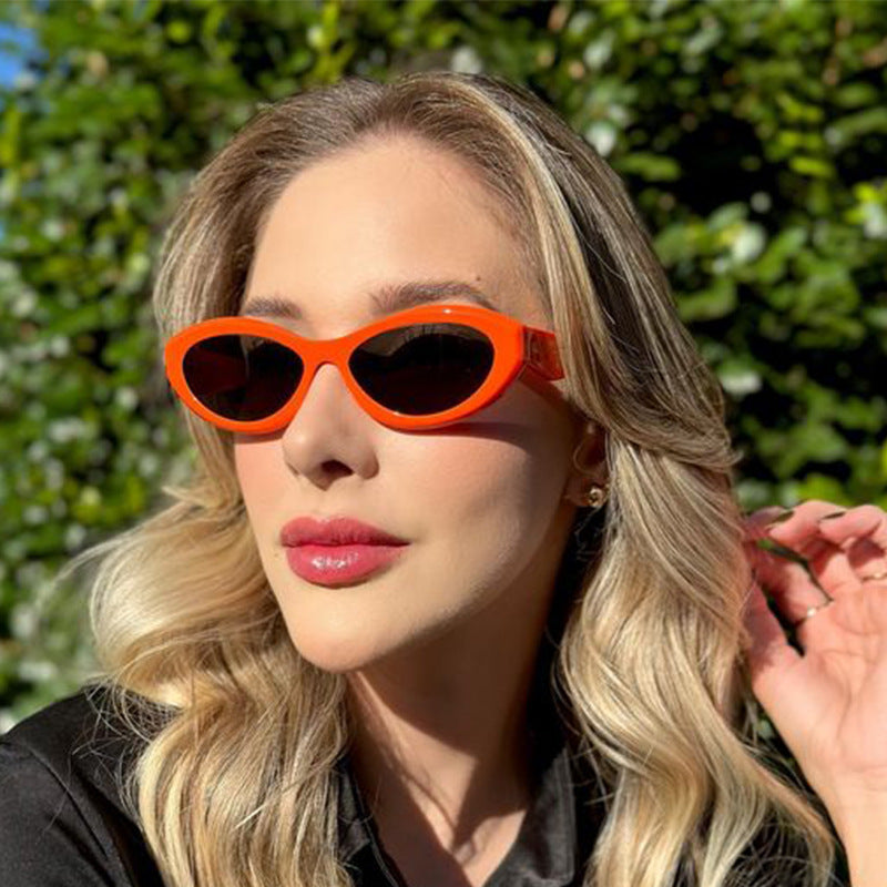 Dame Elegant Cat-Eye Solbrille med beskyttende UV-filter Skanto