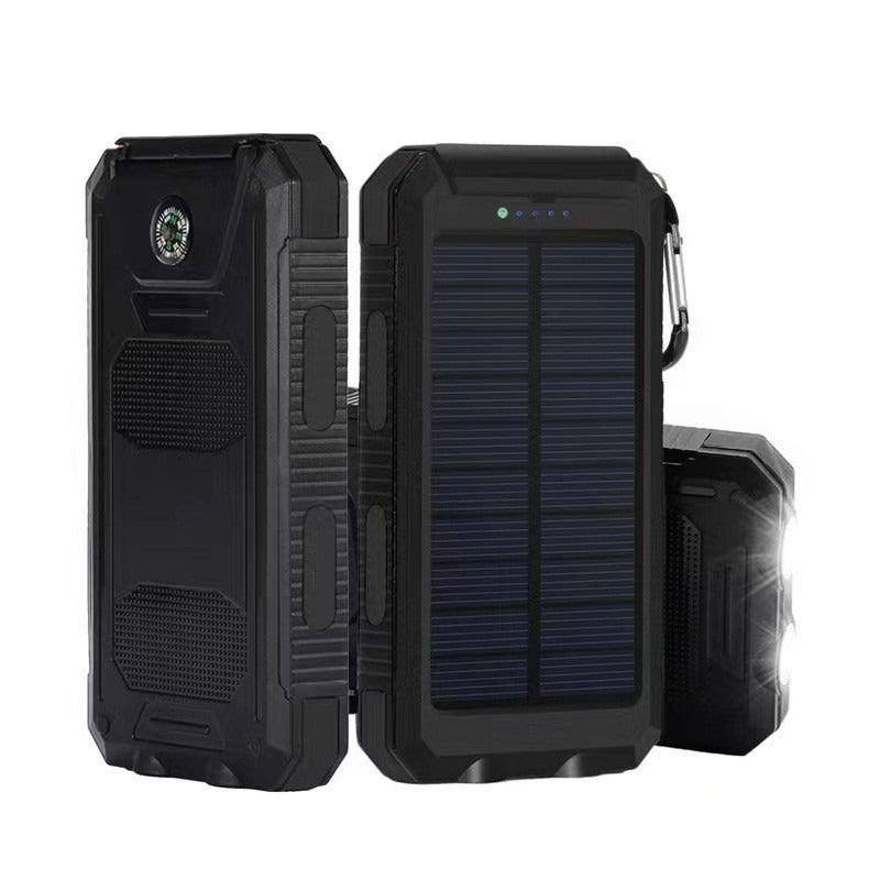 Solar-Powerbank med slitesterk hus og LED-ladelys Skanto