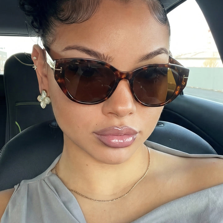 Damer Cat-Eye solbriller med elegant ramme og beskyttende UV-filter Skanto
