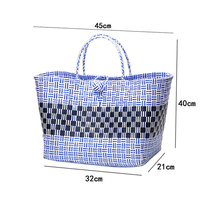 Stor kapasitet vevd handlebag Skanto