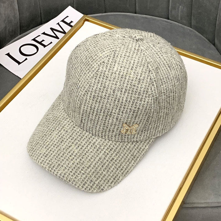 Kvinnens Teksturerte Strikk Baseball Caps Skanto