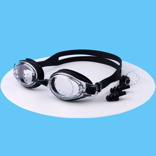 Svømmebriller med integrert ørebeskyttelse og anti-dugg Skanto