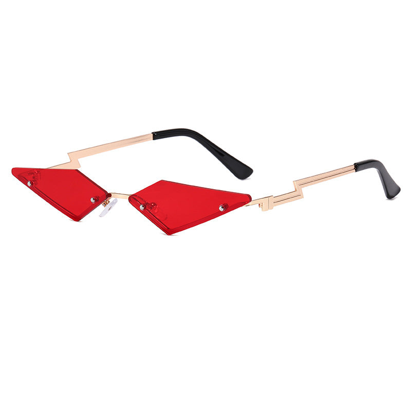 Dame geometrisk designer solbrille med innovativ ramme Skanto