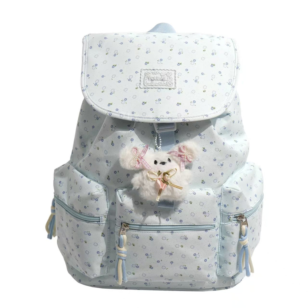 Barns Søte Floral Print Ryggsekk Skanto