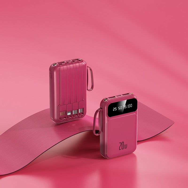 Bærbar powerbank med integrert hurtigladefunksjon og LCD-skjerm Skanto