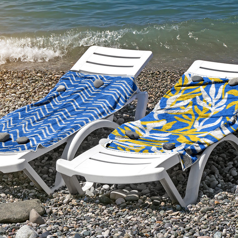 Strandhåndkle i hudvennlig mikrofiber med kreativ mønstermiks Skanto