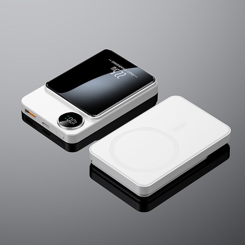 Bærbar powerbank med innovativ ytelsesindikator og induktiv ladefunksjon Skanto