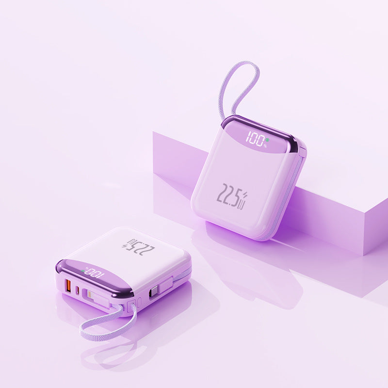 Høyytelses powerbank med digitalt ladetall og kompakt design Skanto