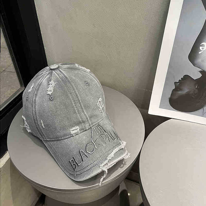 Kvinne Slitt Denim Baseball Caps Skanto 1784188369