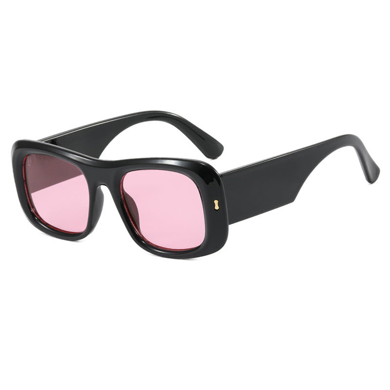 Dame oversized kvadratisk solbrille med bred ramme og polariserte linser Skanto