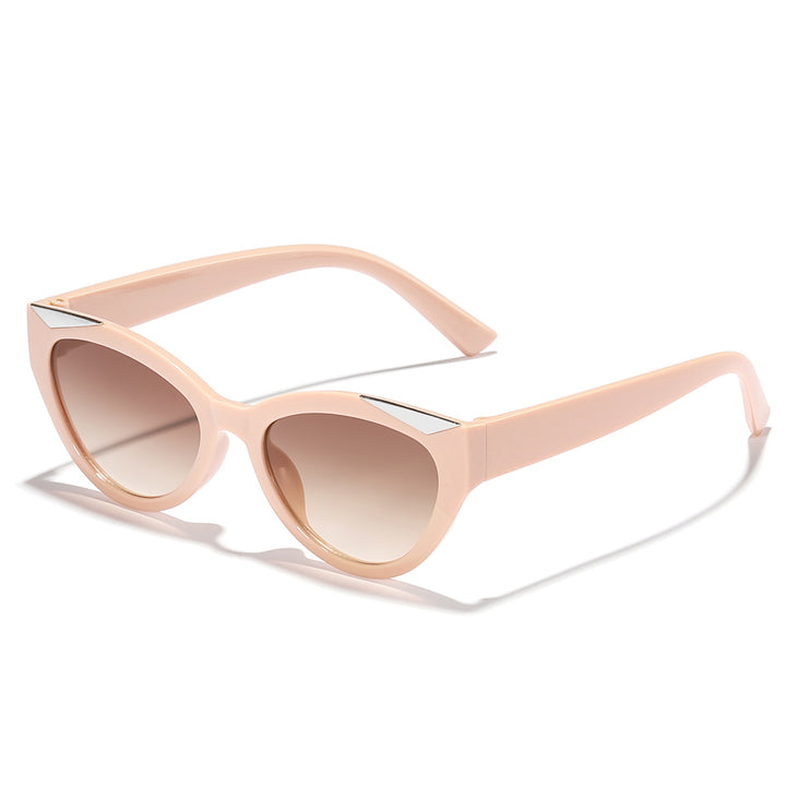Dame moter Cat-Eye solbrille med glitrende detaljer Skanto
