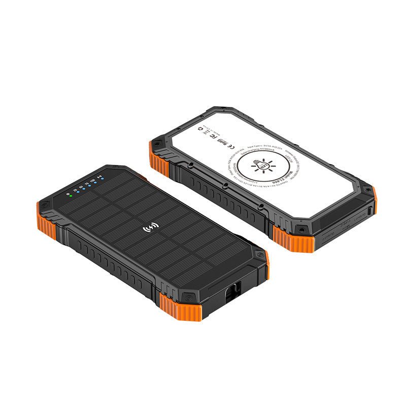 Robust solenergi powerbank med trådløs ladeteknologi Skanto
