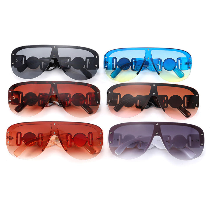 Dame stor solbrille med luksuriøs kantdesign Skanto