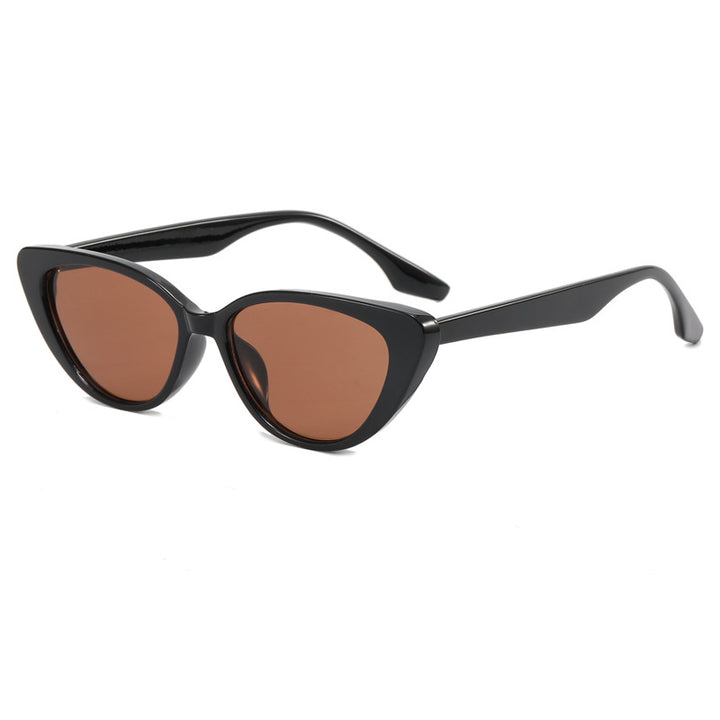 Dame moderne Cat-Eye solbrille med UV-beskyttelse og edel ramme Skanto