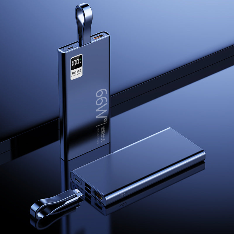 Høyytelses USB-C Powerbank med digital ladestatus