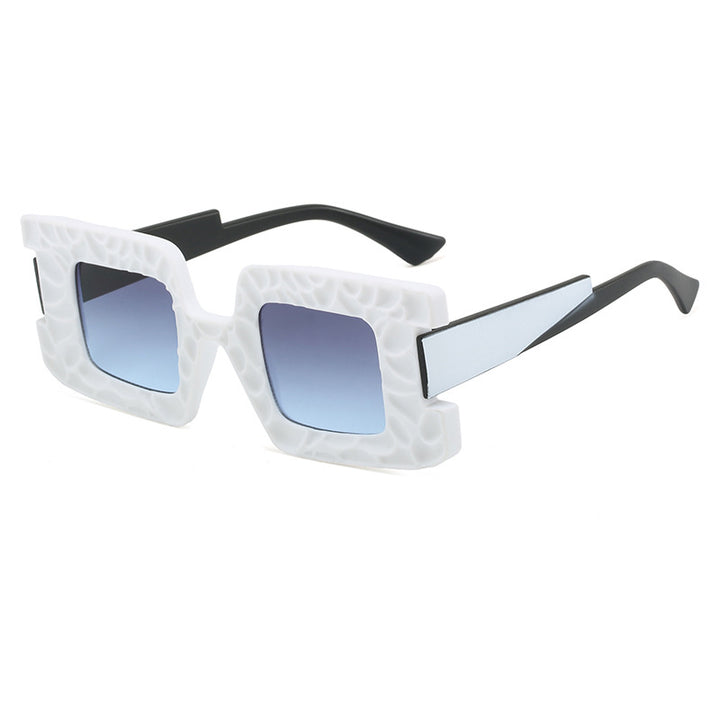 Dame oversized solbrille med strukturert ramme Skanto