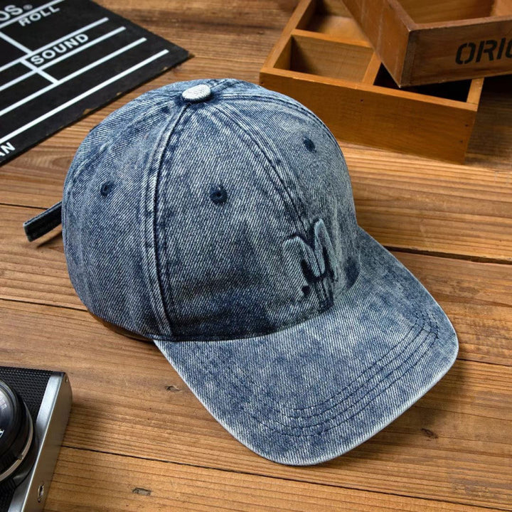 Herre Slitt Denim Baseball Caps Skanto