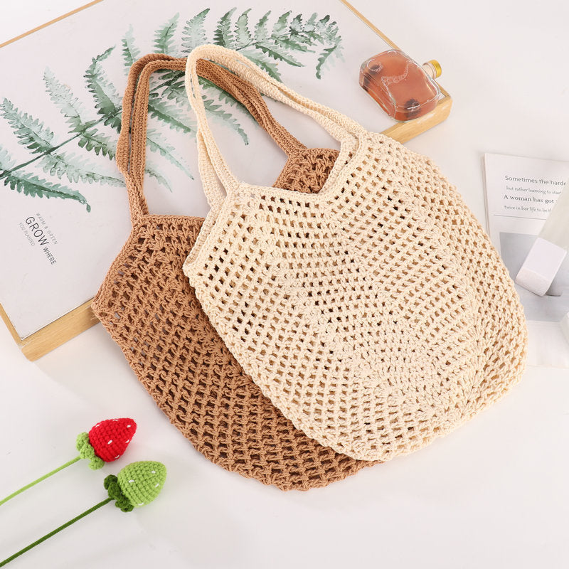 Håndvevd jute tote Skanto