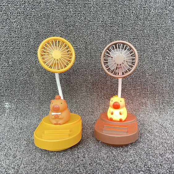 Unisex Bærbar Håndvifte i nostalgisk Kapybara-design Skanto