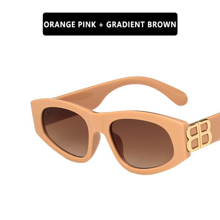 Dame stilige Cat-Eye solbriller med moderne leopardmønster Skanto