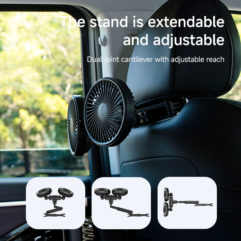 Unisex Dual-Blade Veggmontert Kjøleventilator med Smart Temperaturdisplay Skanto